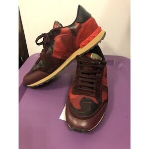 / Authentic Valentino Garavani Camouflage Trainers Lace Up Designer Sneakers